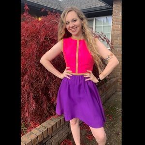 1960s LANZ ORIGINALS Mini Dress, Bright Bollywood Colorful Fit and Flare